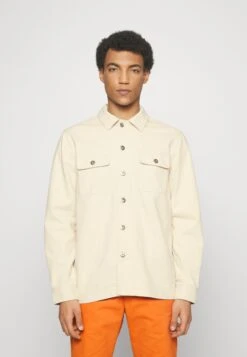 Pier One Undyed Twill- Jeansjakke - White