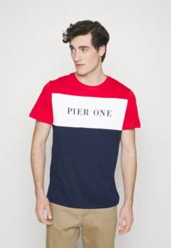 Pier One T-Shirts Med Print - Dark Blue