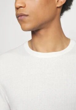 Pier One Slim Fit Ribbed T-Shirt 2 Pack - T-Shirts - White/Black -Pier One 47ed5d9d06544ed3a59ae57586b07ca5