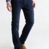 Pier One Basic - Jeans Straight Leg - Dark Blue Denim