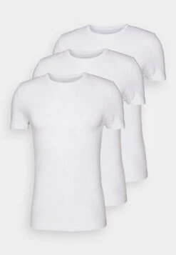 Pier One 3 Pack Muscle Fit- T-Shirts - White -Pier One 74e6dafee9a04fa989c9d0d0b4d2897f