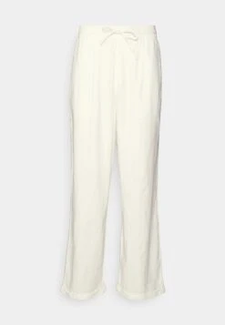 Pier One Drawcord Trousers Linen Blend - Bukse - White -Pier One 82865836bb5b4fff94da44c3eaf1558d