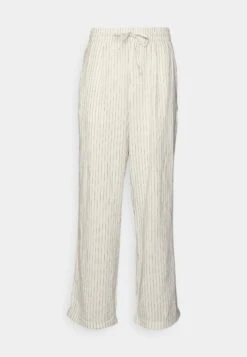 Pier One Drawcord Trousers Linen Blend - Bukse - Off-White -Pier One 976f1ac0d05743c092e5a017af8c58d1