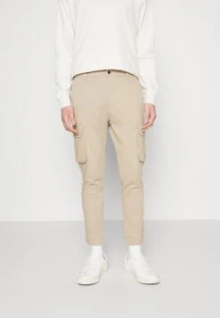 Pier One Cuffed Skinny Trouser- Cargobukse - Tan