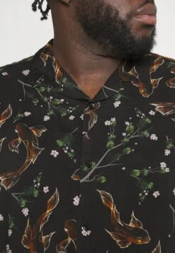 Pier One Asian Print Resort - Skjorte -Black -Pier One b5f7243596e14f49a1306bb57650336c