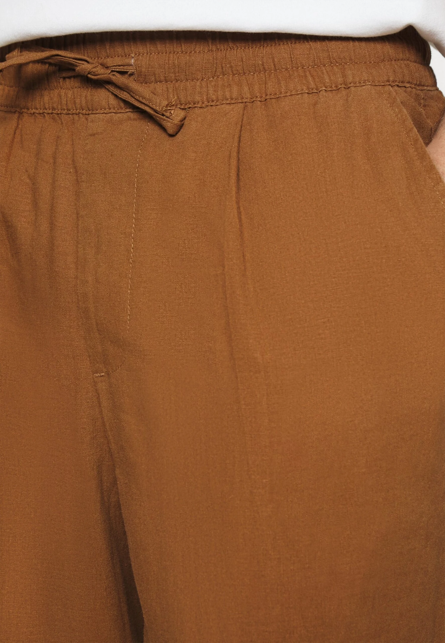 Pier One Drawcord Trousers Linen Blend - Bukse - Brown 7 Pier One Drawcord Trousers Linen Blend - Bukse - Brown - Bilde 5