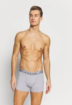 Pier One 5 Pack - Underbukse - Dark Blue/Mottled Grey