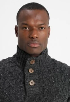 Pier One Strikkegenser - Mottled Dark Grey -Pier One eb6dec66e1f147509263ea1a088f200f