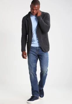 Pier One Cardigan - Mottled Dark Grey -Pier One f1673e73701e40d28ac2a1ee7f33bf6f